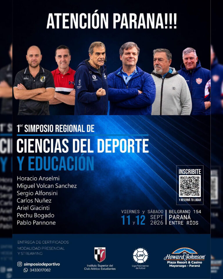 Paraná será sede del 1° Simposio Regional de Ciencias del Deporte y Educación